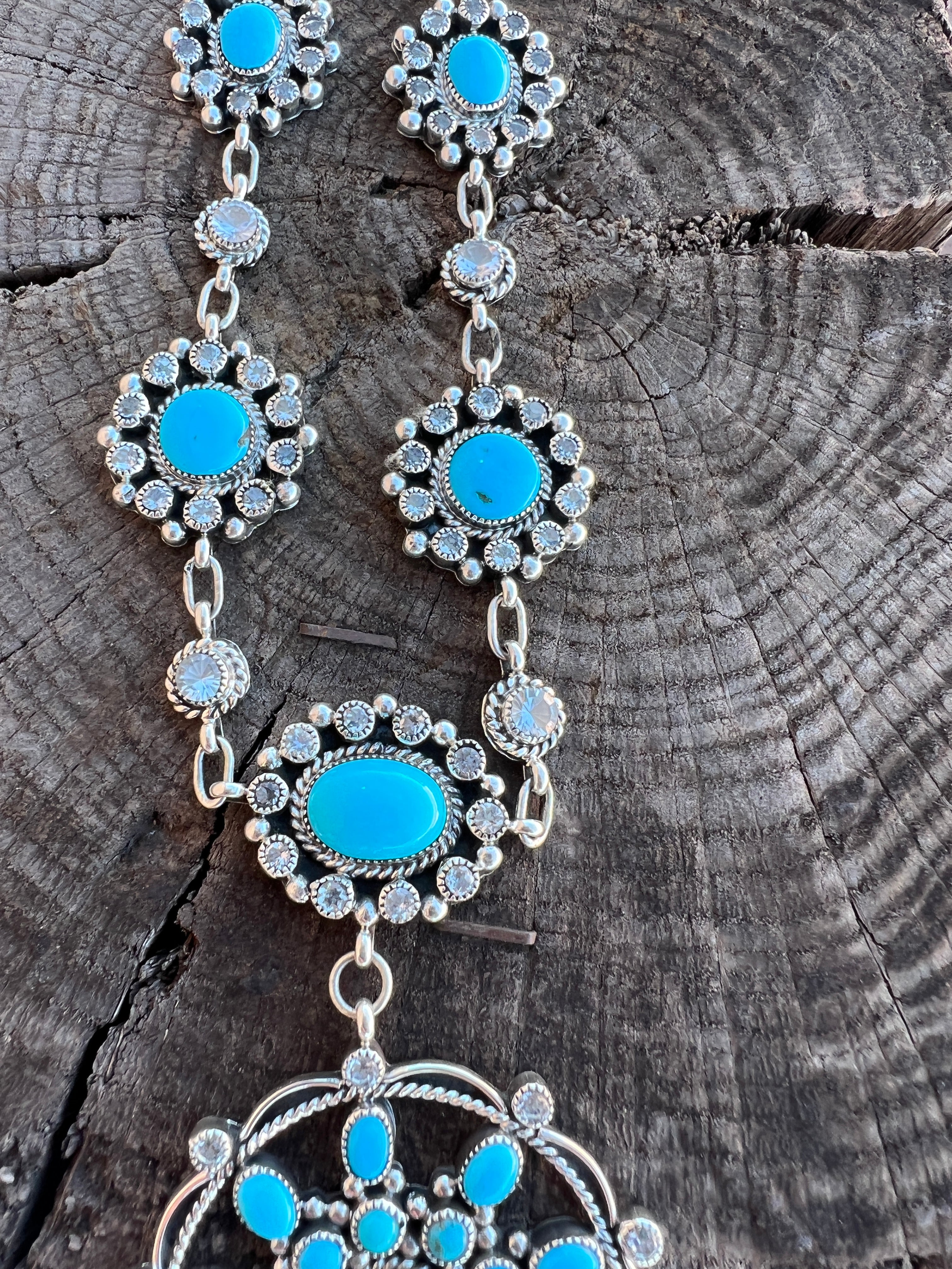 Desert sky and Fuchsia Dream Squash Necklace