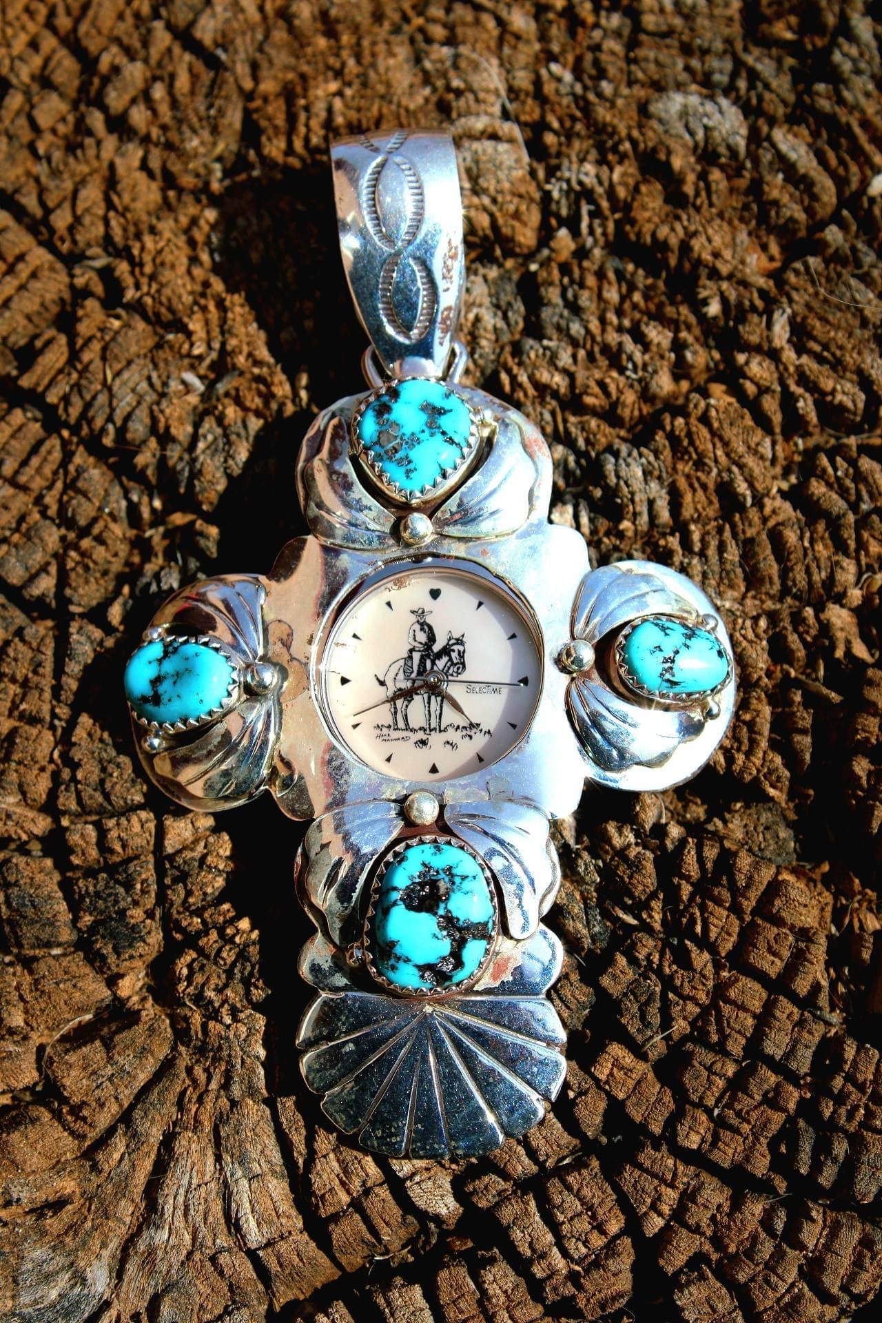 Old Timey Blue Pendant