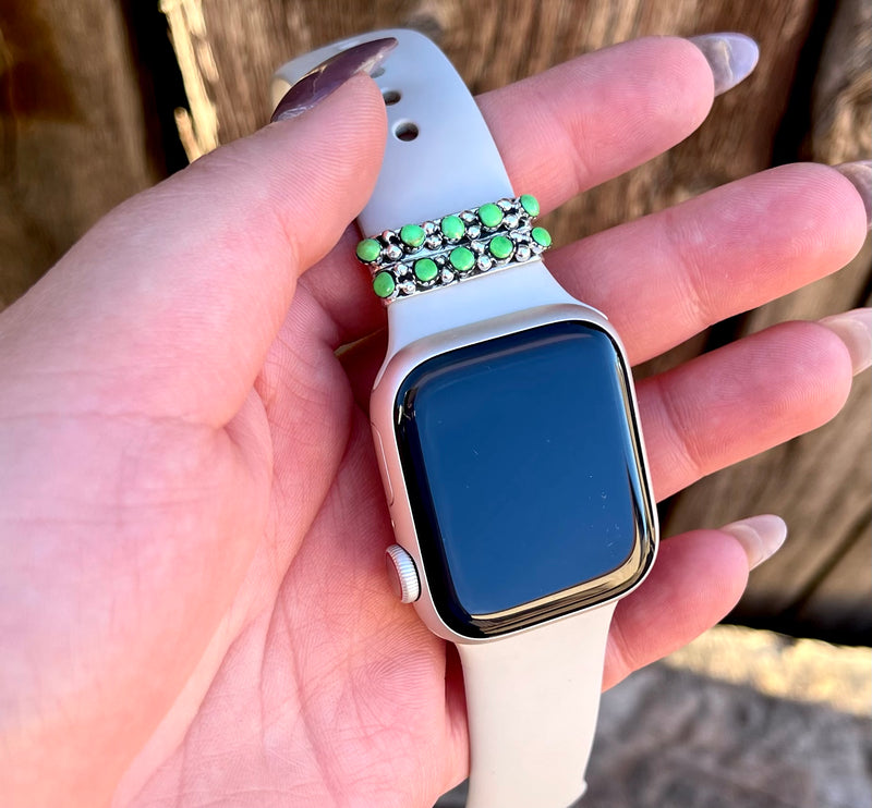 5 Stone Howlite and Blue Turquoise Apple Watch Accessory