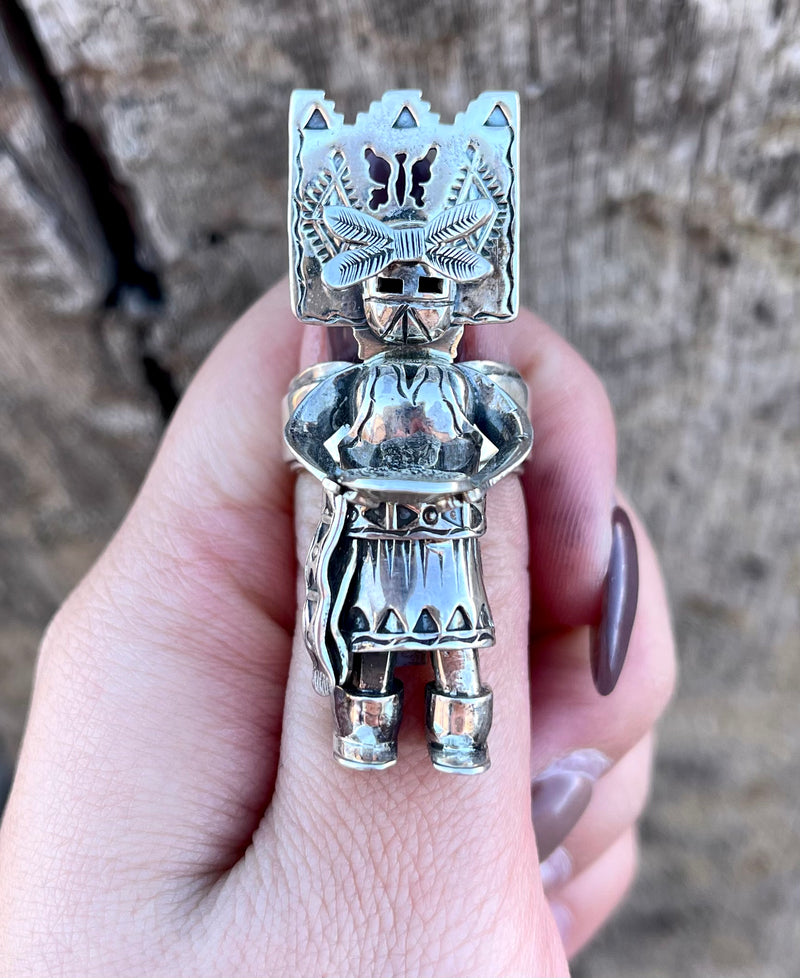 Hopi Kachina Ring by Alvin Vandever from the Rodgers Collection