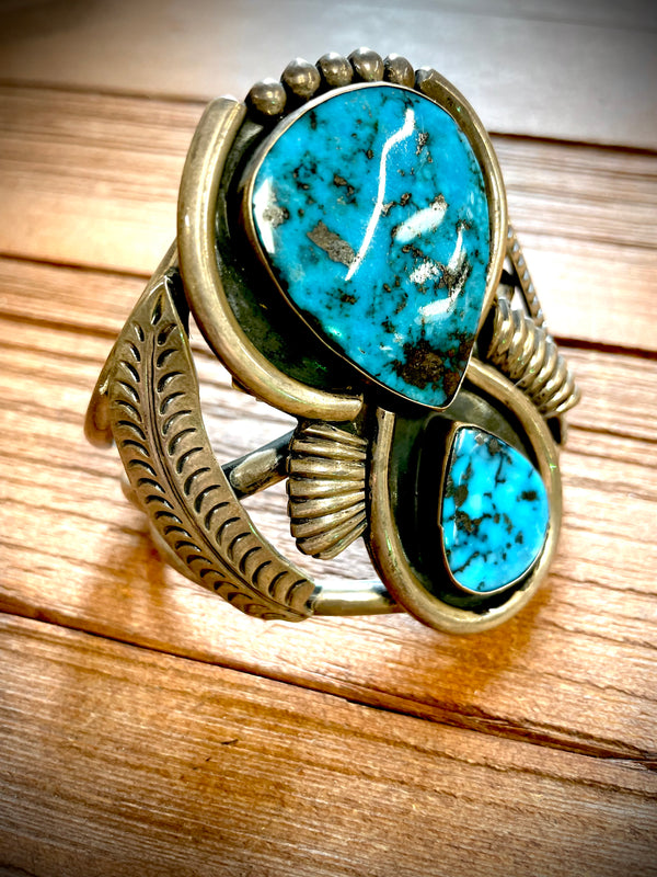 Tear Drop Turquoise Cuff