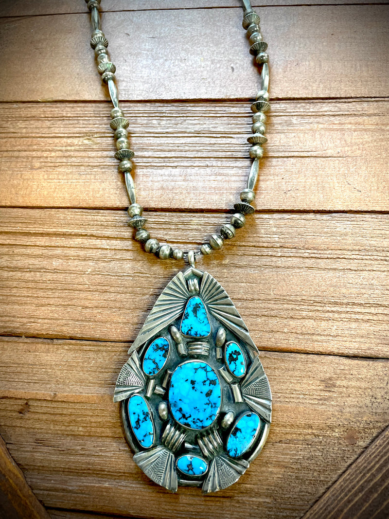 Persian Turquoise Medallion Necklace