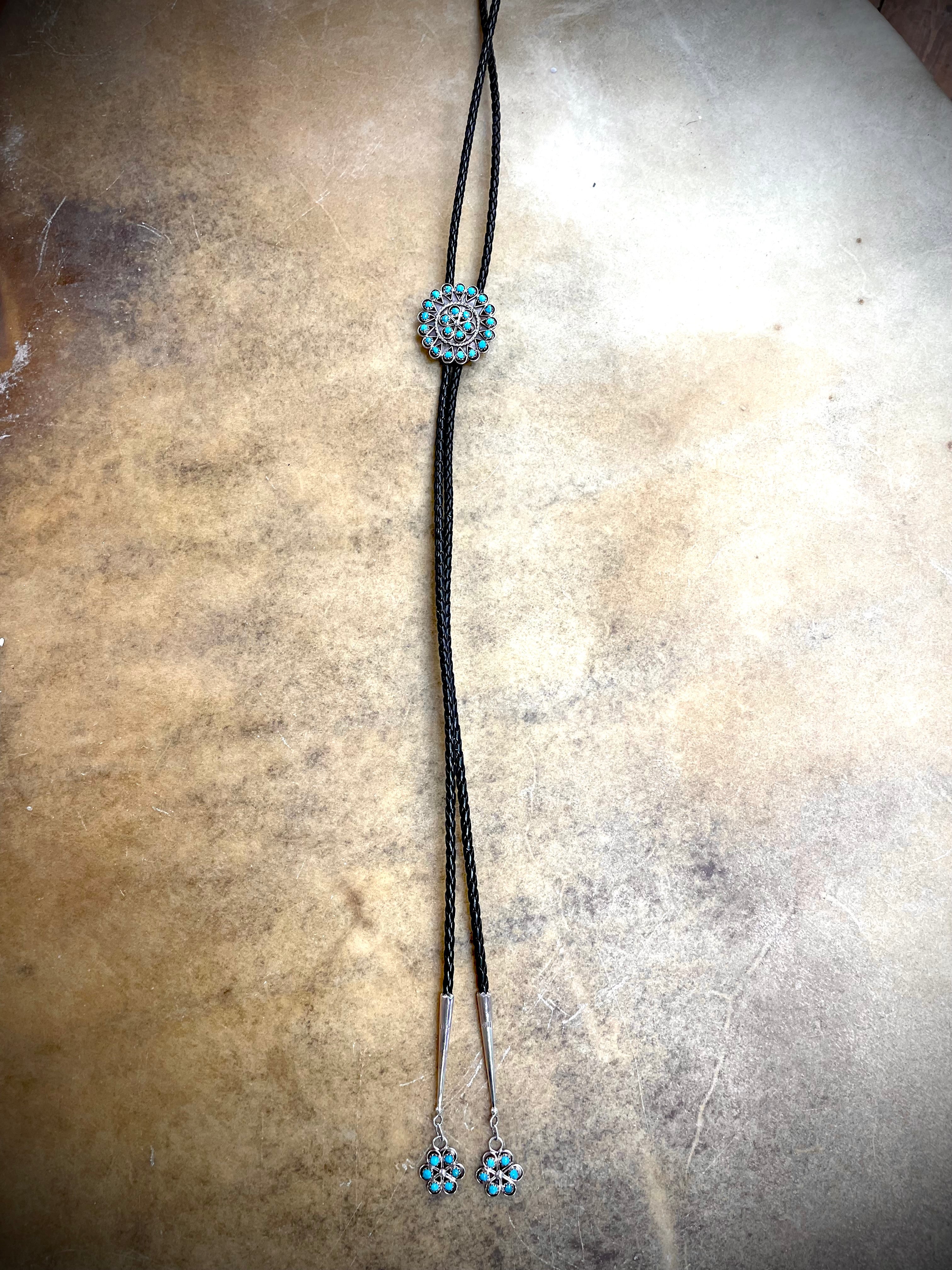 Zuni Cluster Bolo Tie