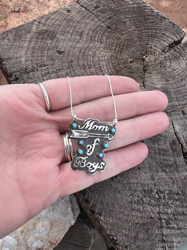 Mom of Boys Custom Name Necklace