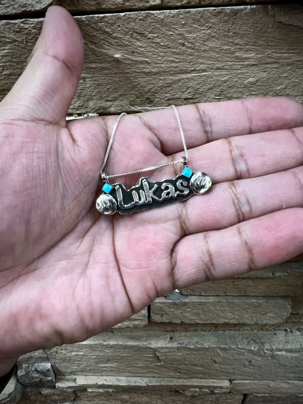 Howdy, cowboy, custom name necklace