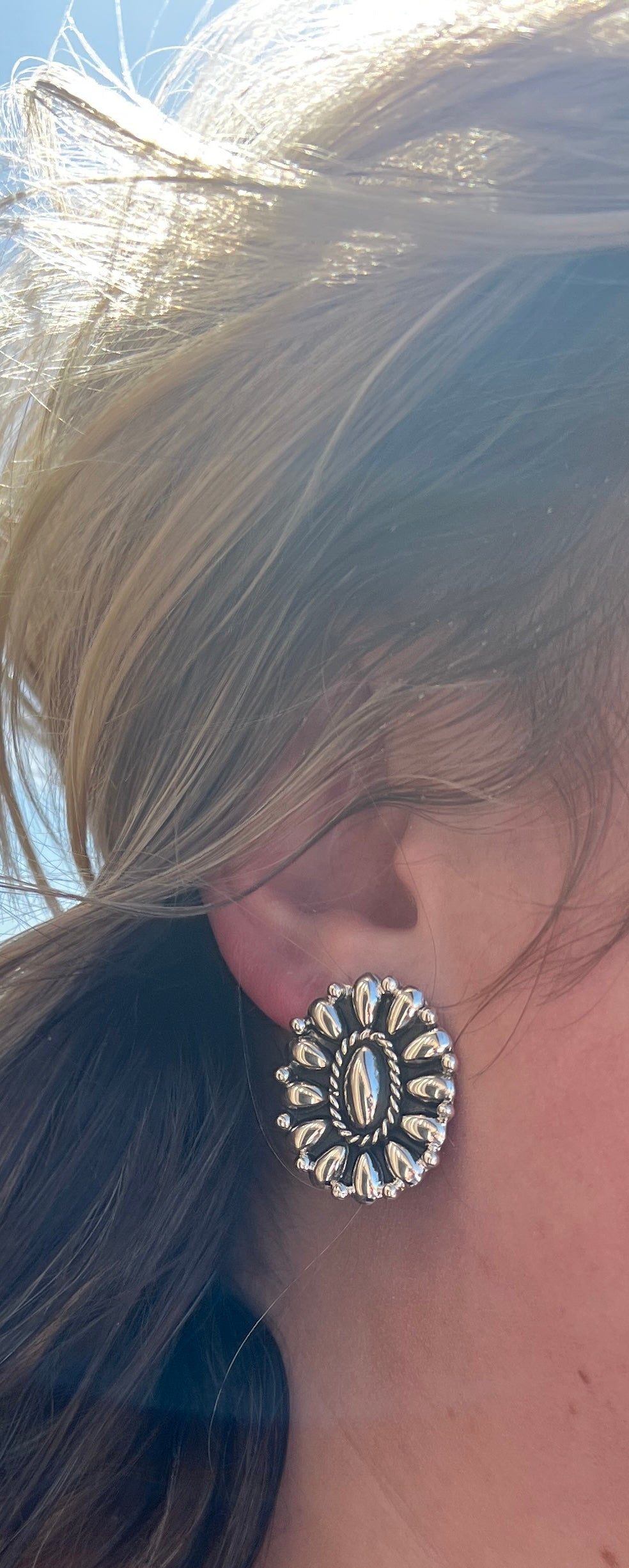 You Need Me Sterling Silver Cluster Earrings
