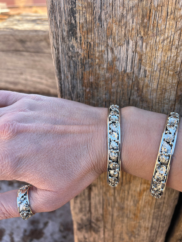 Leaf and Flower Bangle