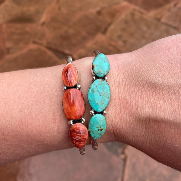 Love these! Perfect for everyday wear! Your choice of ceremonial green, spiney oyster red, white buffalo, or Blue Kingman 