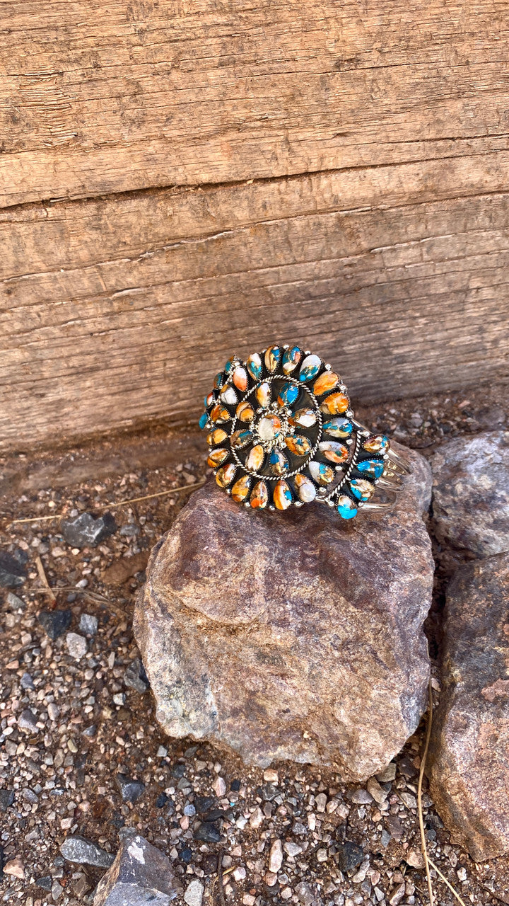 Navajo Multi-Color Cluster Cuff