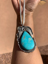 Old Pawn Tear Drop Turquoise Pendant