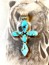 5 Stone Cross Pendant