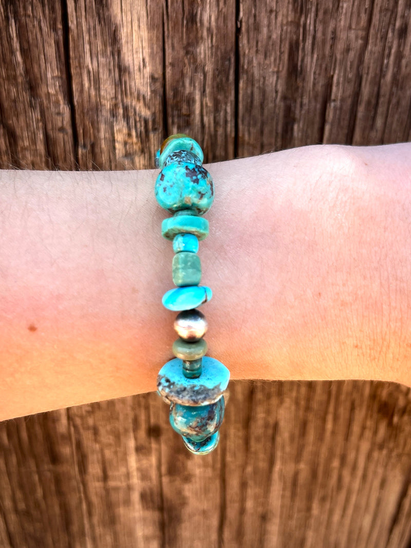 Wrap Me Around You Turquoise Navajo Pearl Bracelet