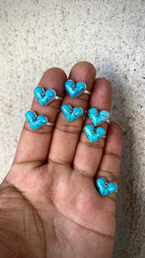 Oh!! Shi' Heart Kingman Turquoise Rings