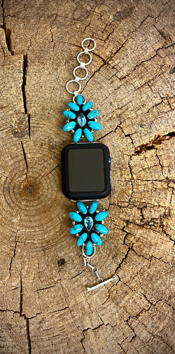 Chaco Canyon Cluster Turquoise-Blue Topaz Watch