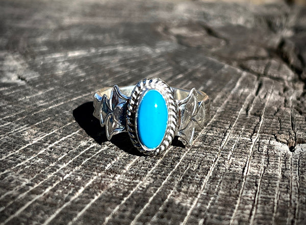 Sleeping Beauty Turquoise Stamped Rings
