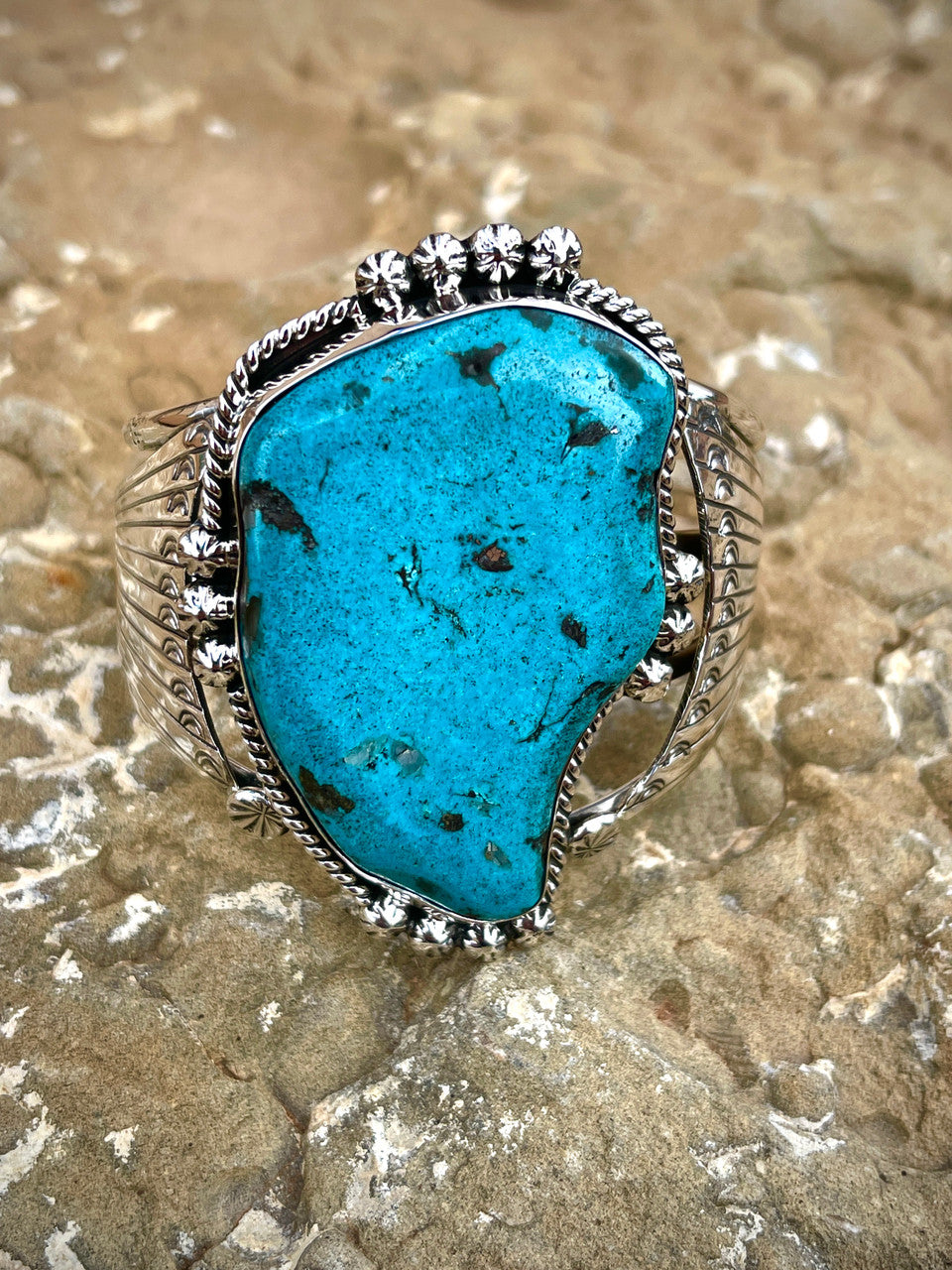 Huge, Nevada Turquoise Stone Created by Navajo Artist Clarence Long