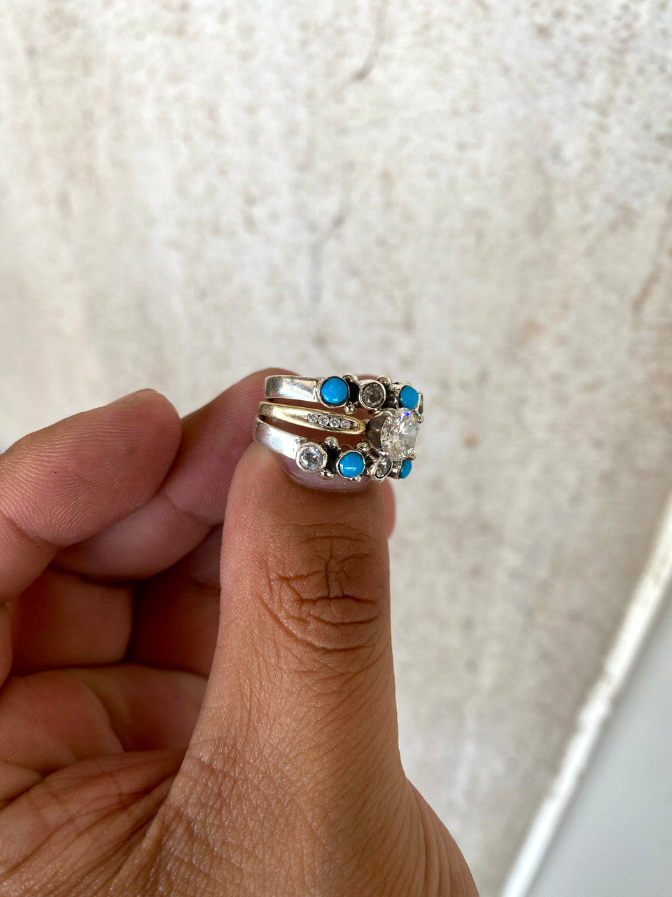 Dazzling 4 Stone Wedding Stacker