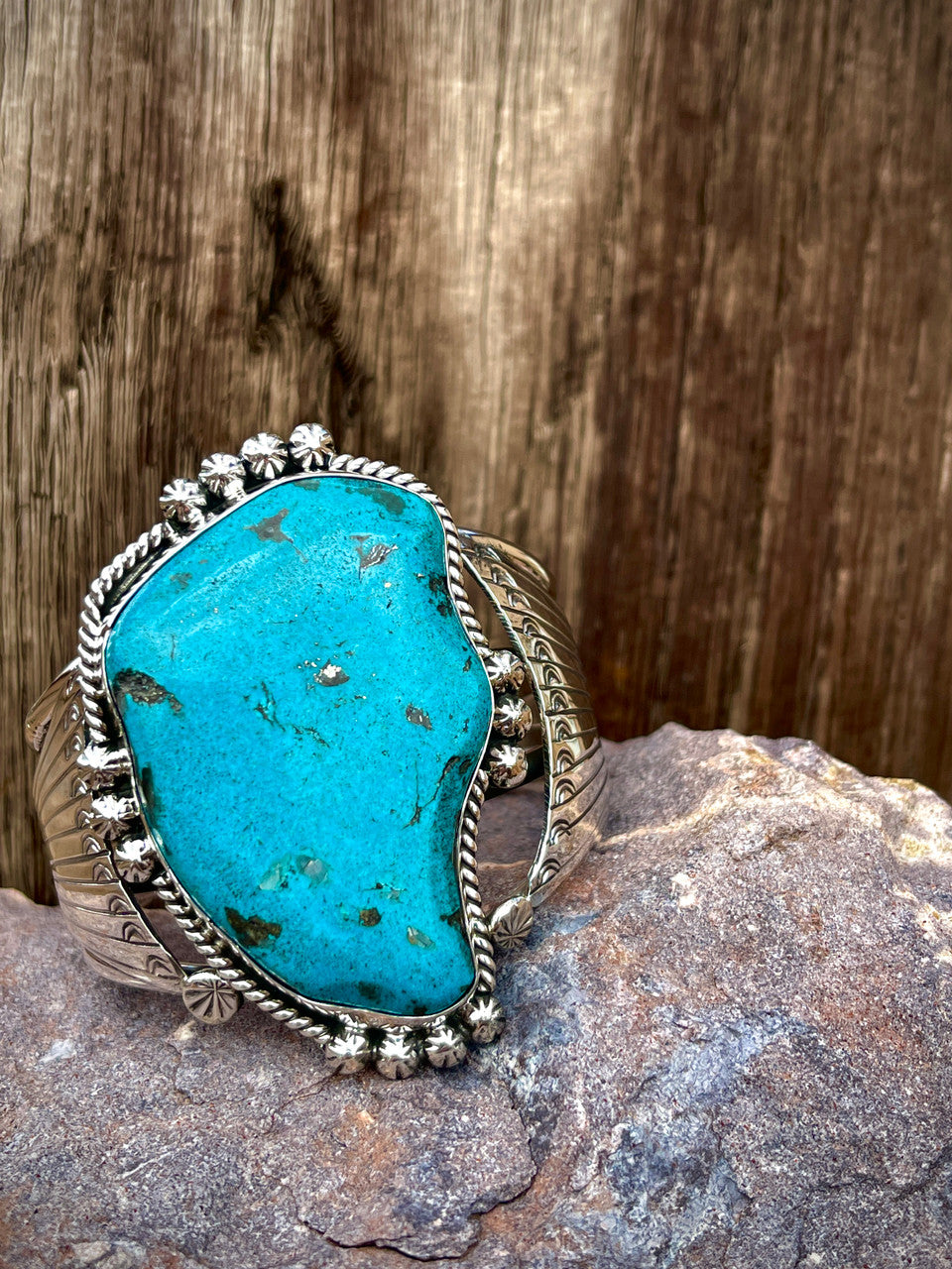 Huge, Nevada Turquoise Stone Created by Navajo Artist Clarence Long