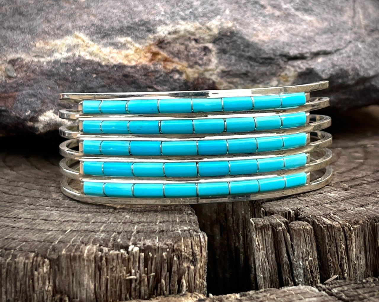 Zuni Five Row Cuff