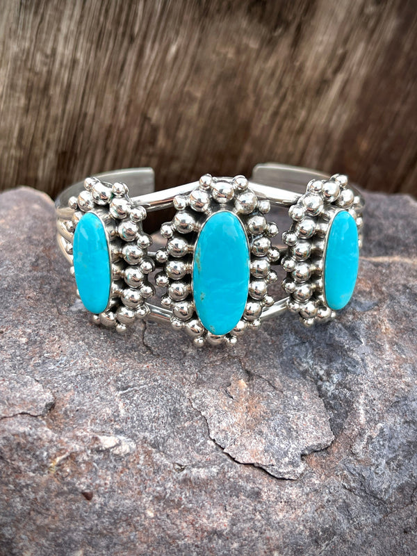 Three Stone Cluster Cuff