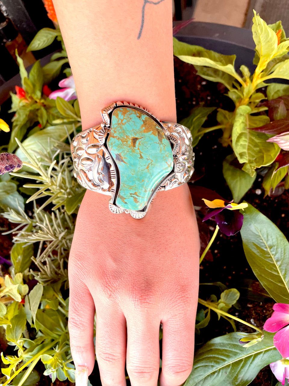 Hope Springs Eternal Turquoise Cuff