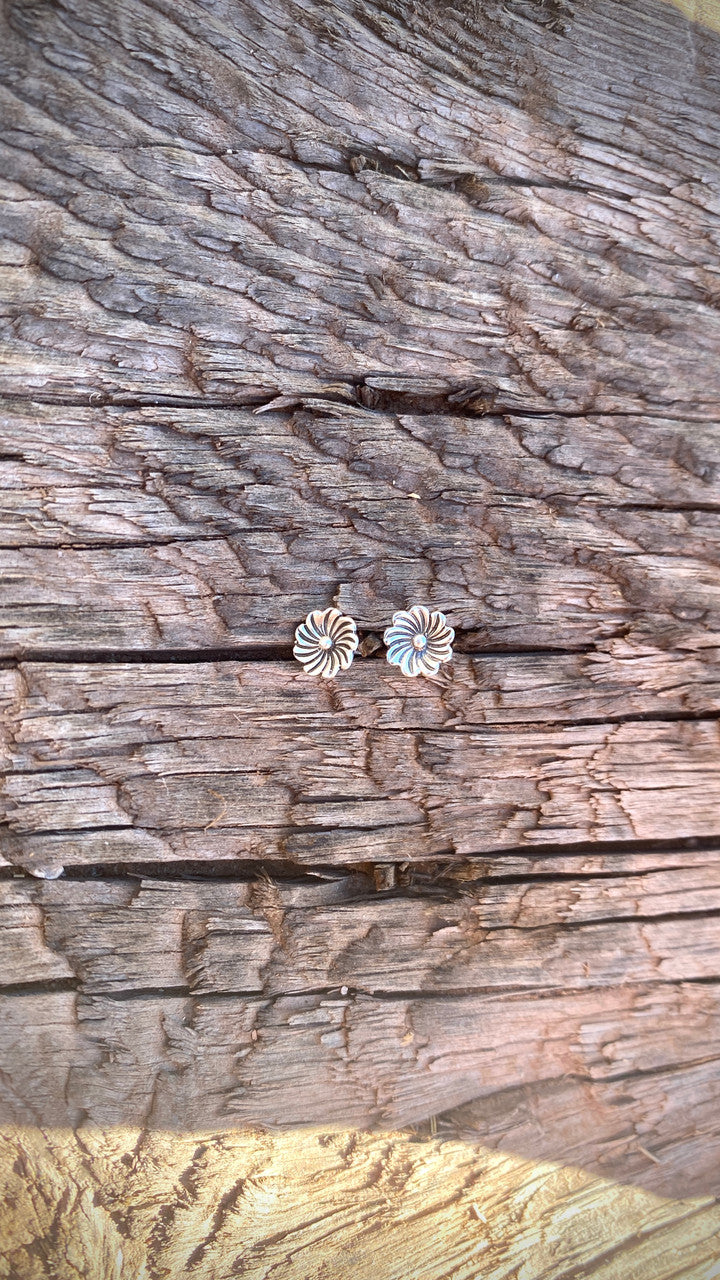 Wild Flower Silver Studs