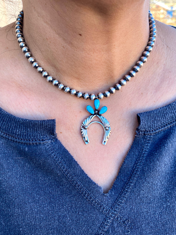 My Little Naja Pearl Necklace Kingman Turquoise