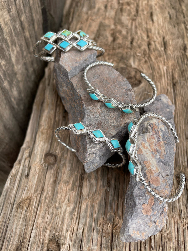 Chaco Canyon Sleeping Beauty Turquoise Motif Bracelet - 20924880