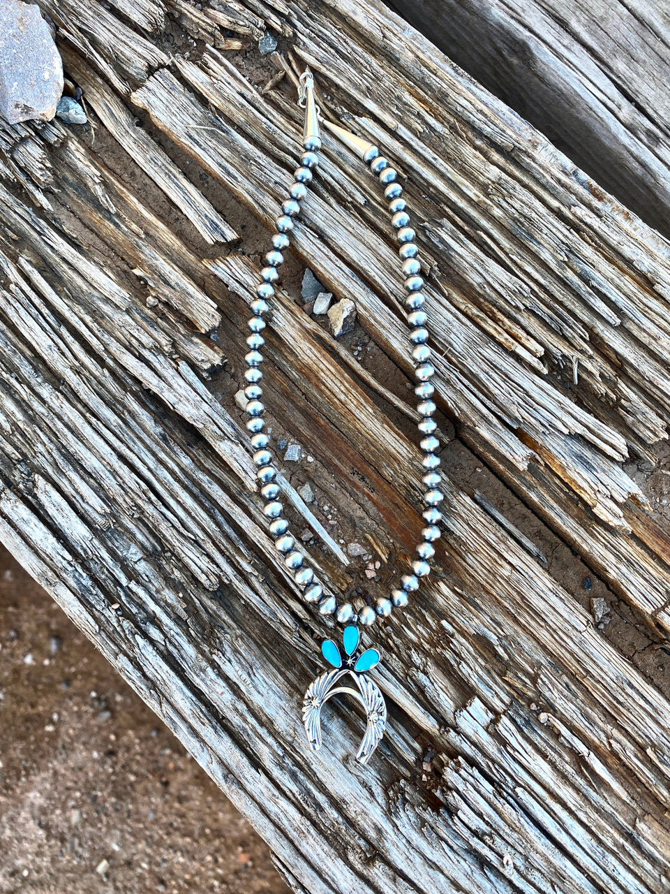 My Little Naja Pearl Necklace Kingman Turquoise