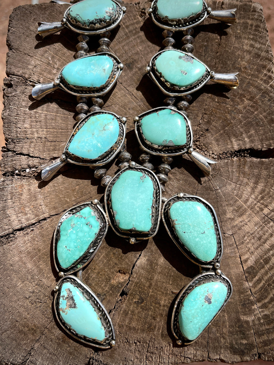 Vintage 1970s Squash Blossom Chaco Canyon Trading