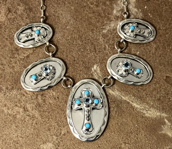 Chaco Canyon Silver Cross Necklace