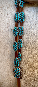 Take Me To The NFR Concho Belt Set with Sleeping Beauty Turquoise