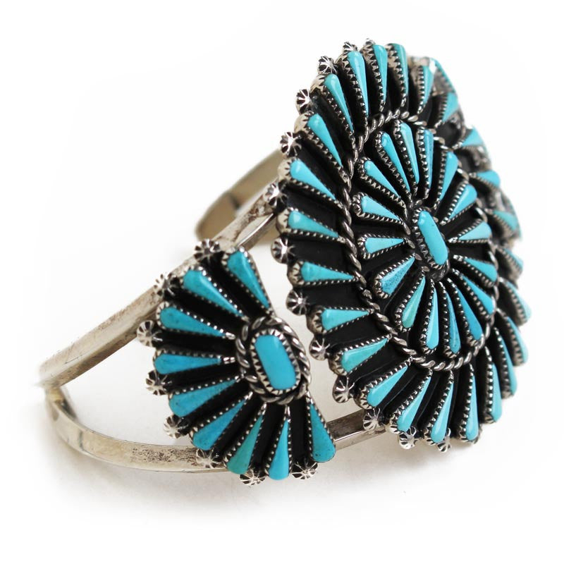 Mesmerizing Cuff! Campitos Turquoise and Sterling Silver Mesmerizing Cuff