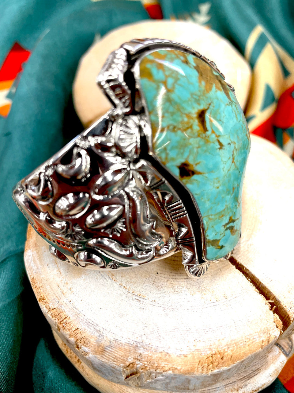 Hope Springs Eternal Turquoise Cuff