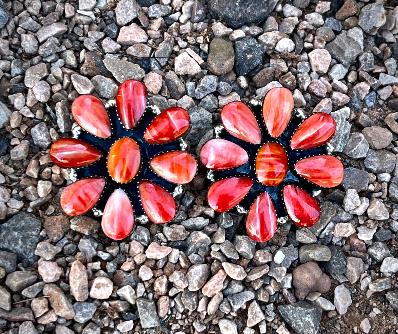 Loretta Delgarito Red Cluster Earrings