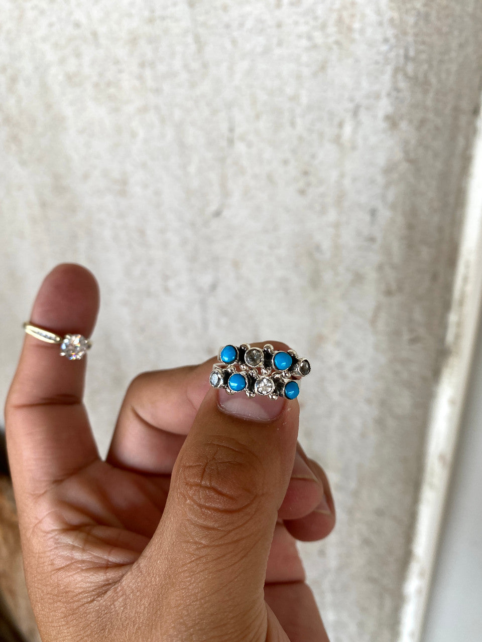 Dazzling 4 Stone Wedding Stacker