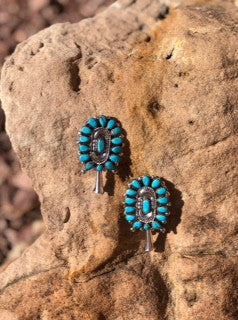 Turquoise And Sterling Earrings