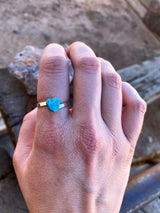 Wrap Around My Heart Kingman Turquoise Ring Navajo Artist Jimson Belin