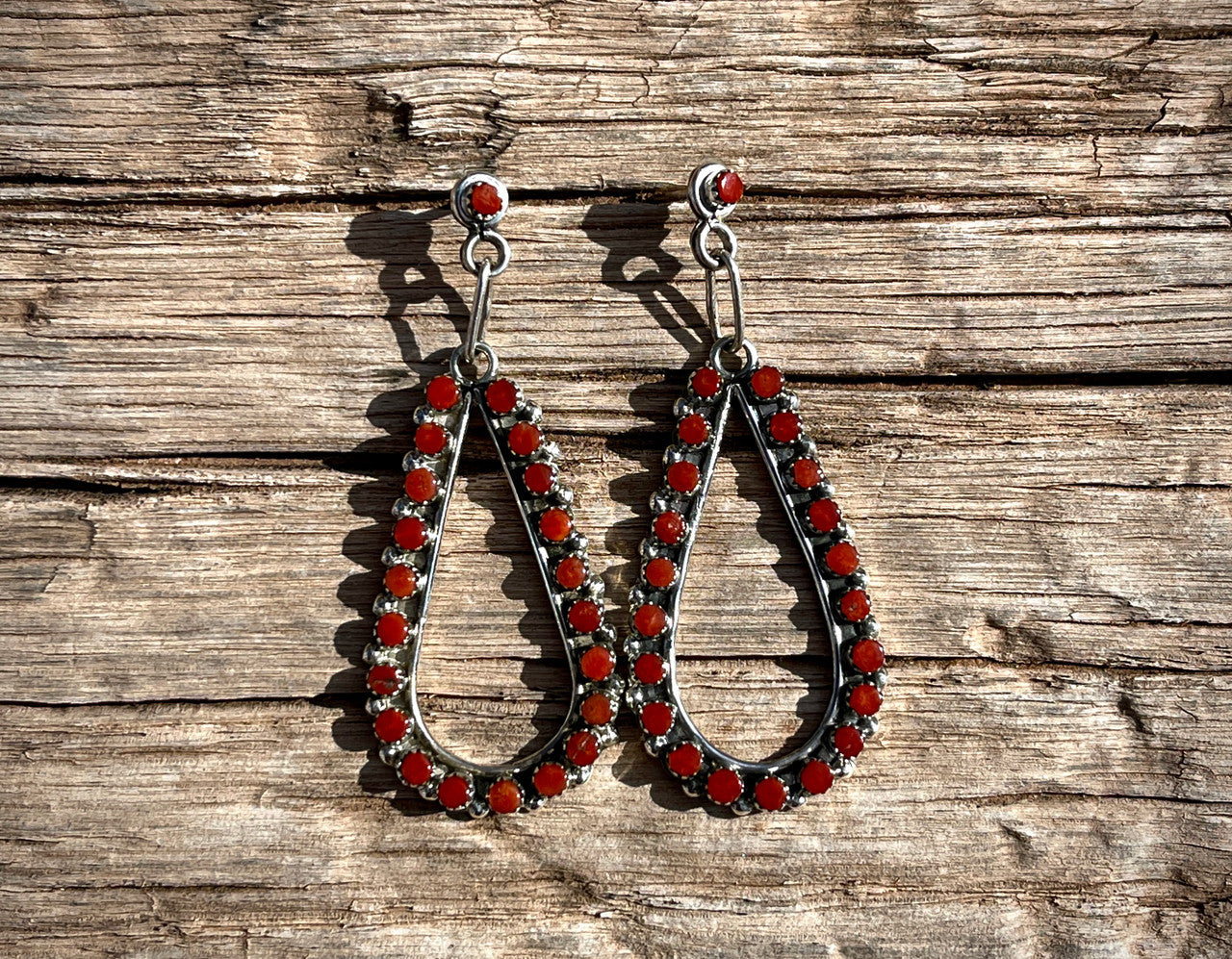 Rare Zuni Pear Hoop Coral ~Mini~