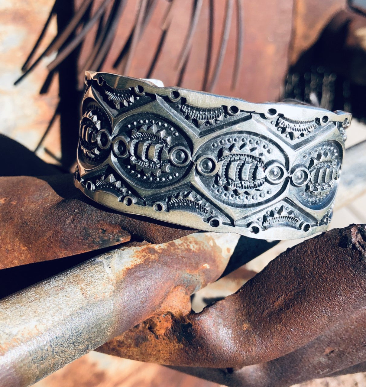Chaco Canyon Trading Rebel Stamped Men's Cuff