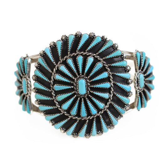 Mesmerizing Cuff! Campitos Turquoise and Sterling Silver Mesmerizing Cuff