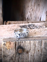 All Silver Flower Leaf Ring Navajo Made