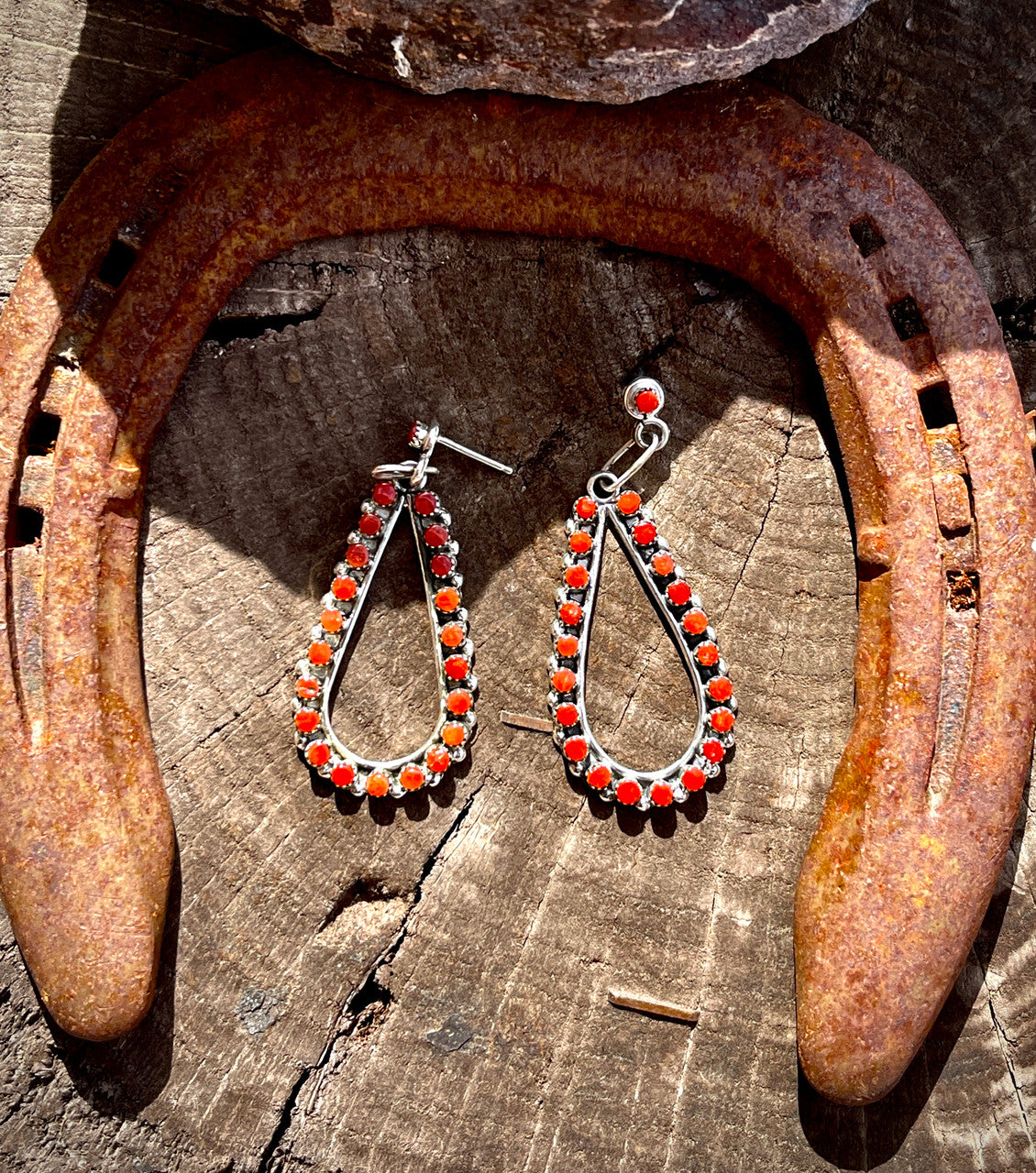 Rare Zuni Pear Hoop Coral ~Mini~
