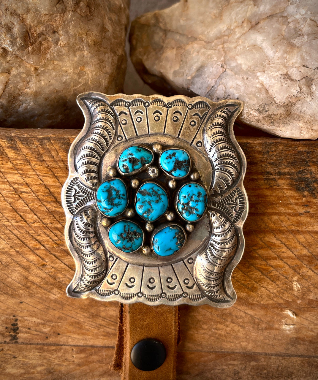 Howdy Cowgirl Concho Belt with Sleeping Beauty Turquoise