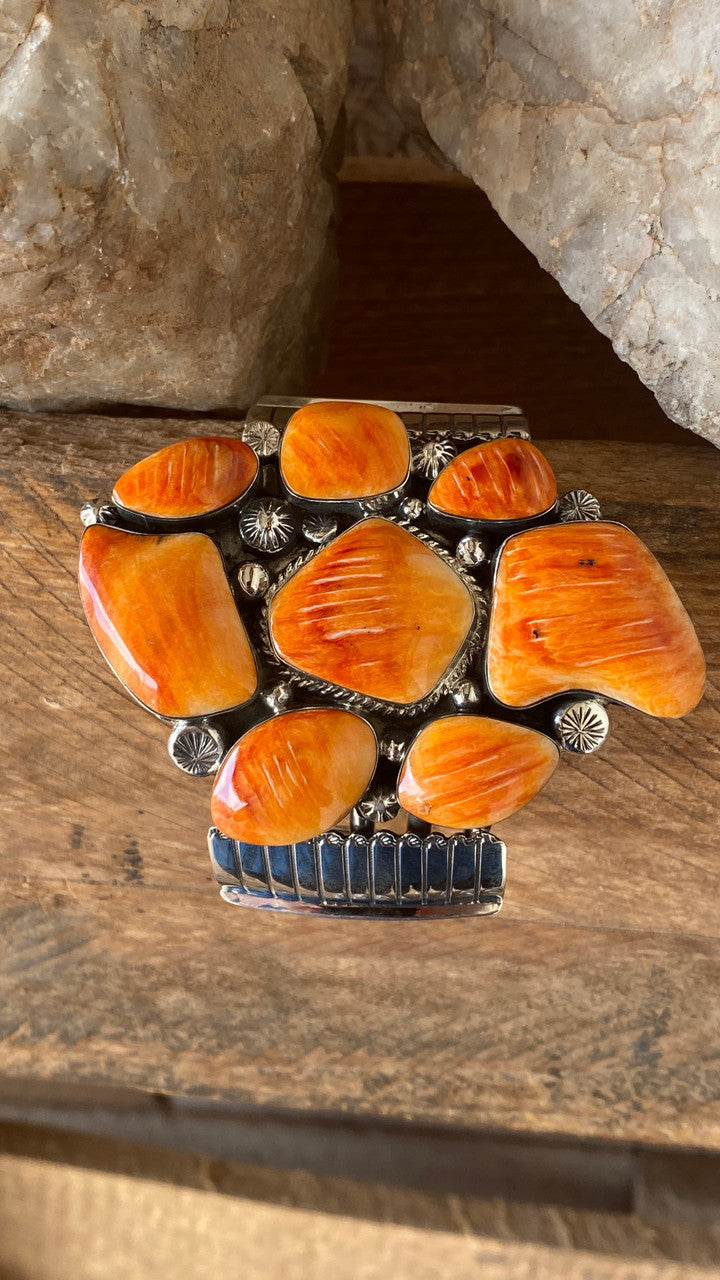Chaco Canyon Spiney Orange Cluster Cuff