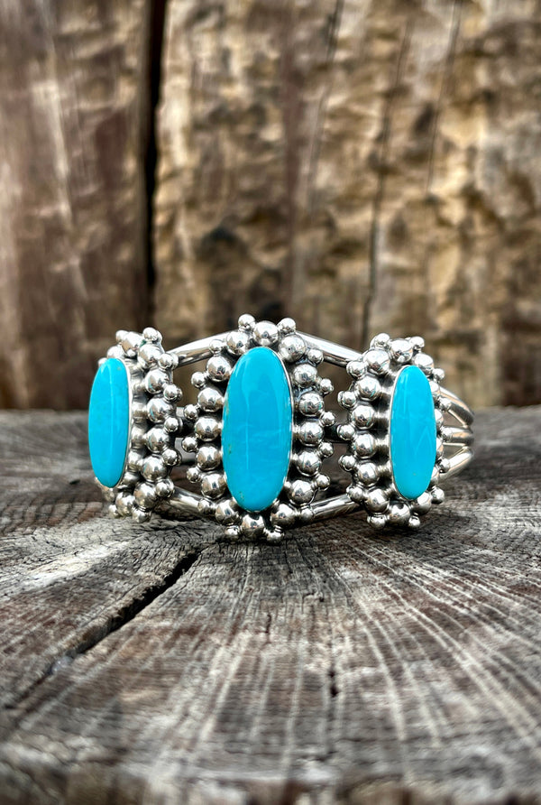 Three Stone Cluster Cuff