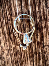 All Silver Star Ring Holder Necklace