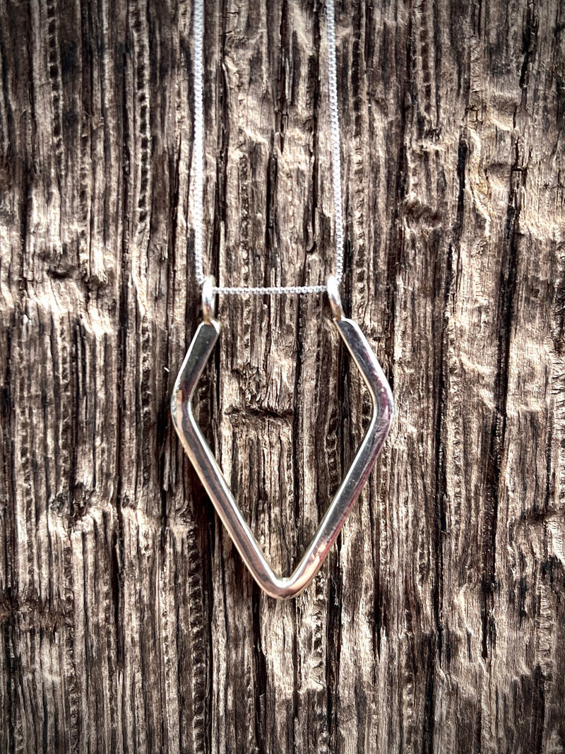 Simple All Silver Ring Holder Necklace