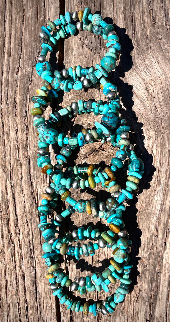 Wrap Me Around You Turquoise Navajo Pearl Bracelet