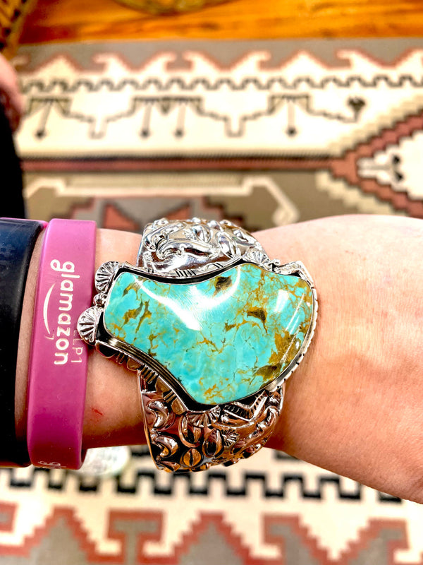 Hope Springs Eternal Turquoise Cuff